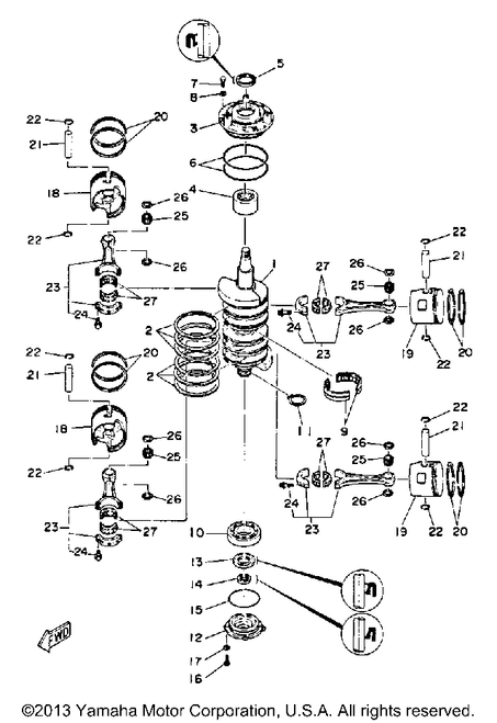 Yamaha Piston 2 (Std) | 6K7-11642-01-93