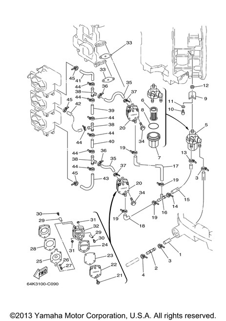 Yamaha Pipe, Oil | 6K7-24319-00-00