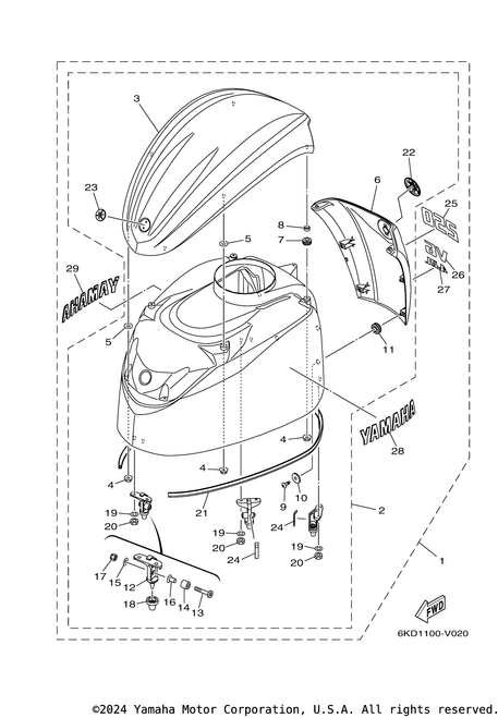 Yamaha Mark, Cowling | 6KA-42682-00-00