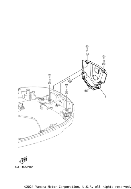 Yamaha Cover, Bottom | 6KA-42723-10-CE