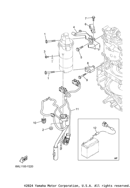 Yamaha Wire Harness Assembly 2 | 6KA-8259M-02-00