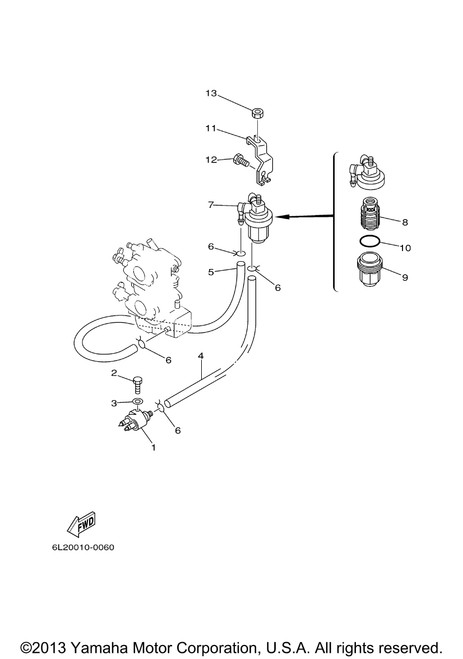 Yamaha Pipe, Fuel 1 | 6L2-24311-00-00