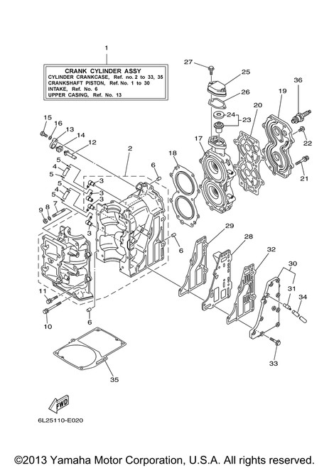 Yamaha Gasket, Exhaust Inner Cover | 6L2-41112-A3-00