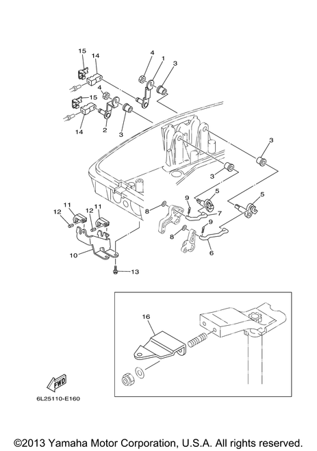 Yamaha Lever, Throttle Control | 6L2-42154-01-00