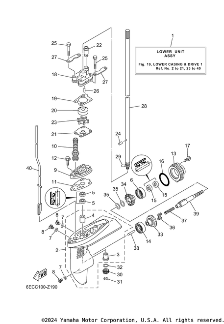 Yamaha Boot, Shift Rod | 6L2-44147-00-00