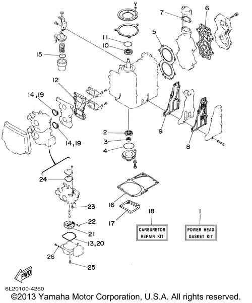 Yamaha Carburetor Repair Kit | 6L2-W0093-00-00