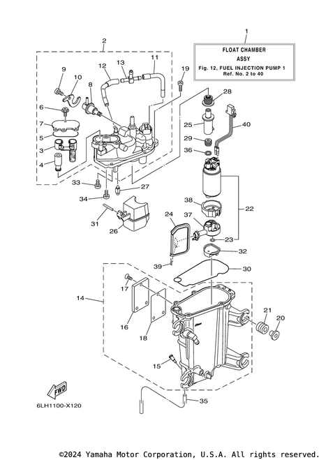 Yamaha Float Chamber Assembly | 6LH-14180-00-00
