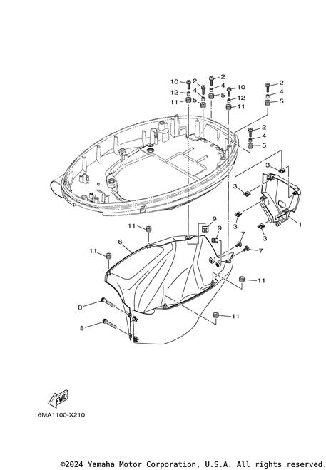 Yamaha Apron Complete 1 | 6LH-42740-10-8D