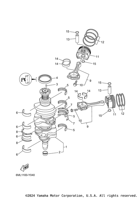 Yamaha Crankshaft | 6ML-11410-00-00