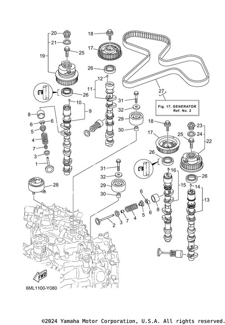 Yamaha Camshaft 1 | 6ML-12171-00-00