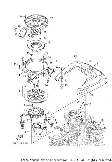 Yamaha Damper, Air Shroud 2 | 6ML-12659-00-00