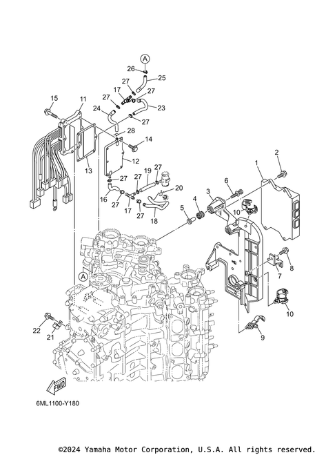 Yamaha Pipe 2 | 6ML-14872-00-00