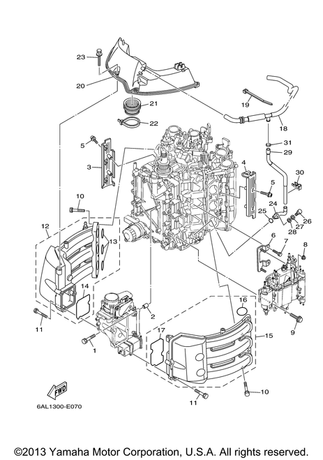 Yamaha Gasket, Manifold 3 | 6P2-13647-00-00