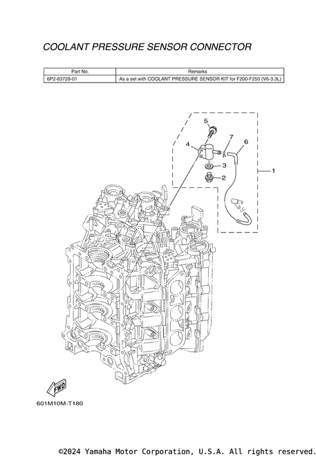 Yamaha 3.3L Water Pressure H-W Kit | 6P2-83728-01-00