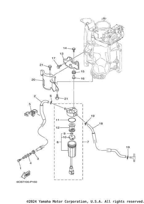 Yamaha Filter Assembly | 6P3-24560-23-00