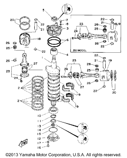 Yamaha Piston (Std) | 6R5-11631-01-93
