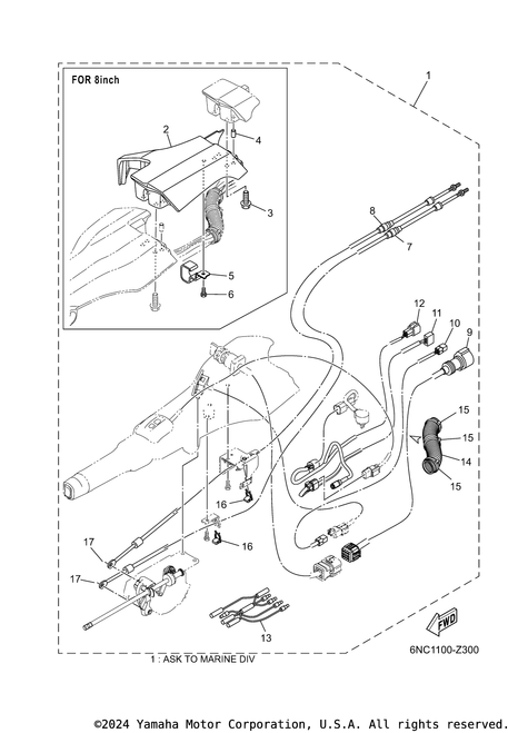 Yamaha Wire, Lead 1 | 6XA-8253R-20-00