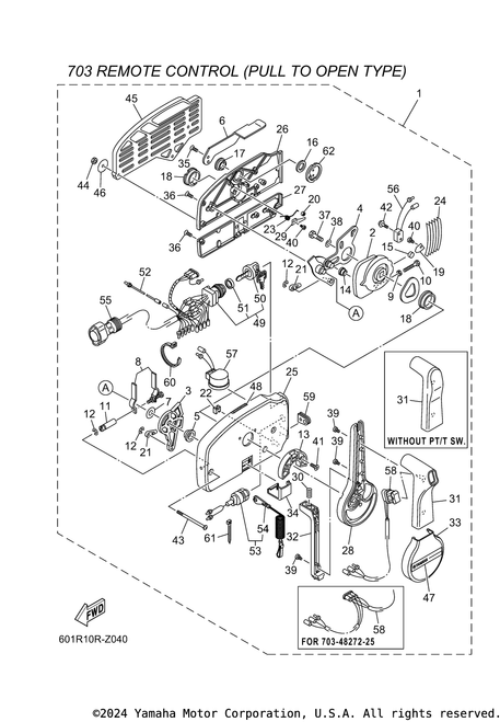 Yamaha Trim & Tilt Switch Assembly | 703-82563-21-00