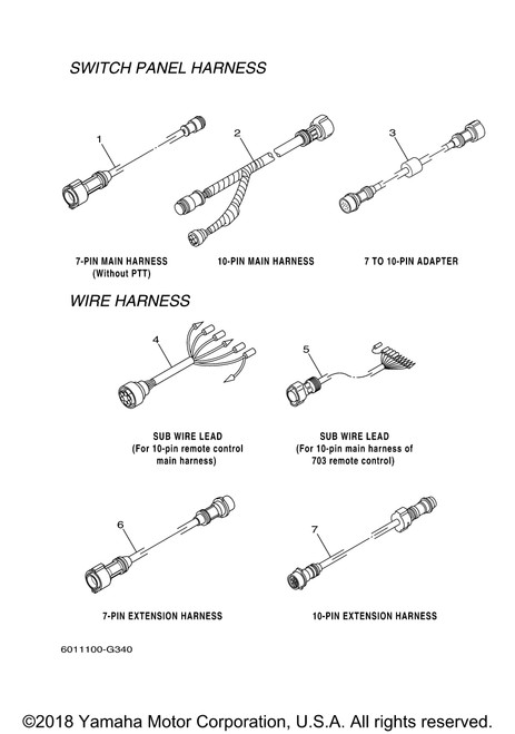 Yamaha Wire Sub-Lead | 704-85721-00-00