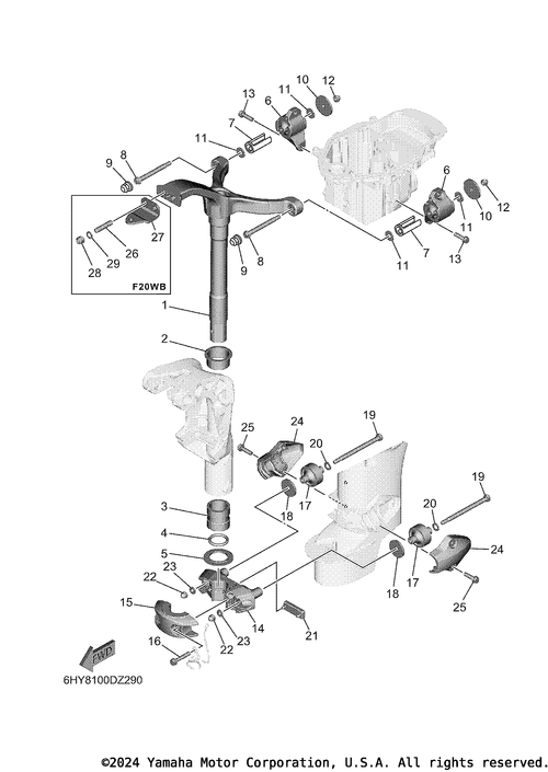 Yamaha Nut, Self-Locking | 90185-10027-00 - RJ Nautical