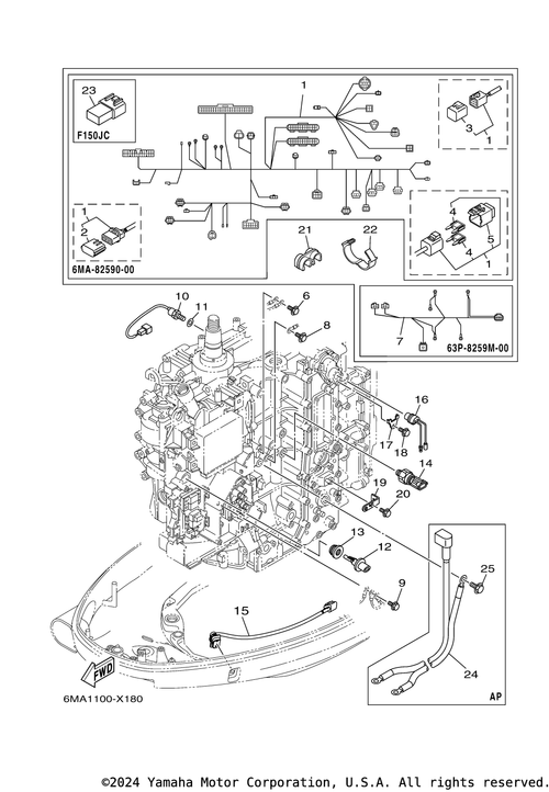 アモスセヴィア ジョイ キューブ 天板ASSY Yamaha Trim & Tilt Switch Assembly | 6FM-82563-01-00 - RJ Nautical