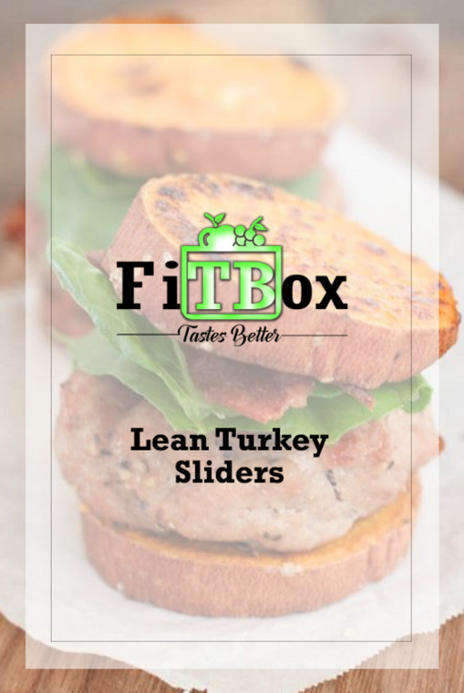 lean Turkey Slider with sweet potatoes and grilled vegetables
