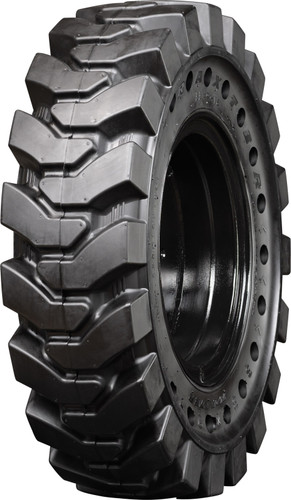 Mustang 2700V Solid Rubber Tire - 12-16.5 MWE Mounted Heavy Duty 