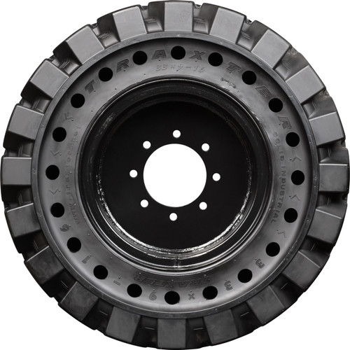 Mustang 2700V Solid Rubber Tire - 12-16.5 MWE Mounted Heavy Duty 