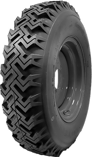 Bobcat 632 - 7.50x16 (7.50-16) OTR 10-Ply Skid Steer Heavy Duty Tire Mounted on Gloss Black Rims