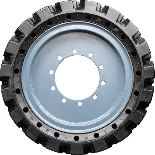 JLG 600S - 15-19.5 MWE Mounted Heavy Duty Solid Rubber Tire