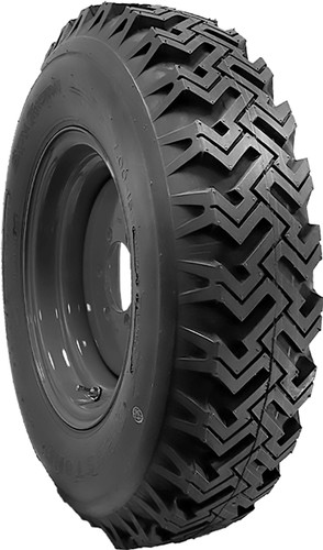 CASE 1845C - 7.50x16 (7.50-16) OTR 10-Ply Skid Steer Heavy Duty Tire Mounted on Gloss Black Rims