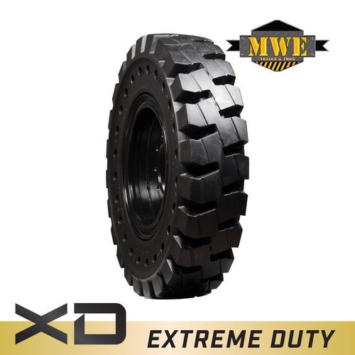 13.00-24 MWE Non-Directional Mounted Extreme Duty Solid Rubber Tire