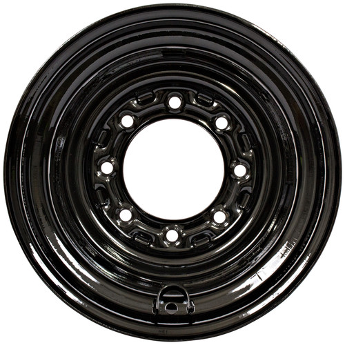 Mustang 2076 - Gloss Black 8 Bolt Hole Rim/Wheel for 12-16.5 Skid Steer Tires