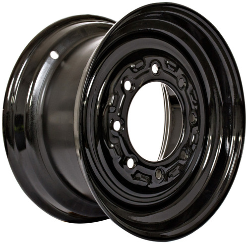 Mustang 2076 - Gloss Black 8 Bolt Hole Rim/Wheel for 12-16.5 Skid Steer Tires