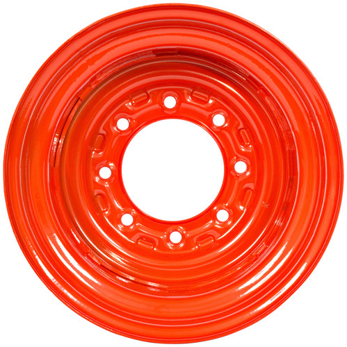 Mustang 2070 - Bobcat Orange 8 Bolt Hole Heavy Duty Rim/Wheel for 12-16.5 Skid Steer Tires