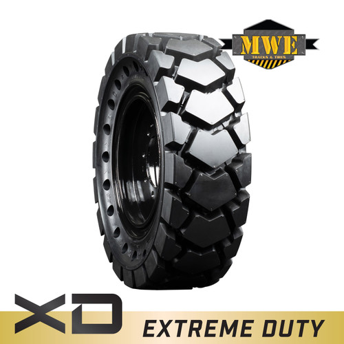 Bobcat S130 - 10-16.5 MWE Left Mounted Extreme Duty Solid Rubber Tire