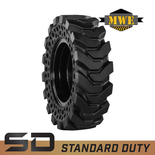 Mustang 2044 - 10-16.5 MWE Mounted Standard Duty Solid Rubber Tire