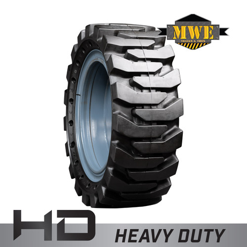 JLG 600S - 15-19.5 MWE Mounted Heavy Duty Solid Rubber Tire