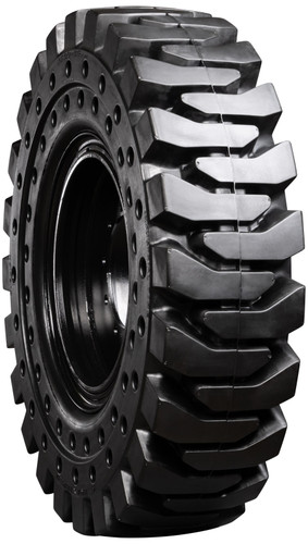 CAT TL1255 Solid Rubber Tire - 14.00-24 MWE Mounted Extreme Duty 