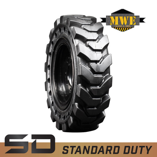 Mustang 1650R - 10-16.5 MWE Mounted Standard Duty SD R-4 Solid Rubber Tire