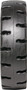 Bobcat S70 - 5.70-12 MWE Non-Directional Mounted Extreme Duty Solid Rubber Tire