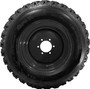 CASE SR210 - 7.50x16 (7.50-16) OTR 10-Ply Skid Steer Heavy Duty Tire Mounted on Gloss Black Rims