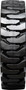 JLG 1043 - 14.00-24 MWE Mounted Extreme Duty Solid Rubber Tire