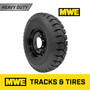 CAT 272D3-XE - 7.50x16 (7.50-16) OTR 10-Ply Skid Steer Heavy Duty Tire Mounted on Gloss Black Rims