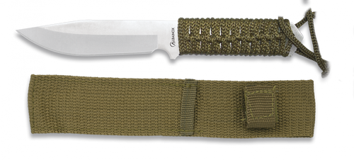 Hero Albainox 31780 Fixed Tactical Knife – Satin Blade with Green Paracord Handle SKU: 31780