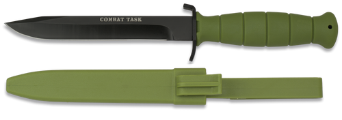 Hero Albainox 32085 Fixed Bayonet – Black 3Cr13MoV Blade with Green ABS Handle SKU: 32085