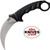 Cold Steel Tiger Stonewash AUS-8A Black Griv-Ex fixed karambit displayed full-frame, showing curved stonewash blade and textured black Griv-Ex handle