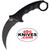 Hero – Cold Steel Tiger Black AUS-8A fixed karambit knife, hollow-ground AUS-8A blade and black Griv-Ex ergonomic handle, SKU CS49KSTBKBK