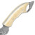 Timber Wolf Creamy Bone Damascus Cream Micarta Fixed Karambit SKU: TW836
