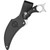 Hibben Knives GH5054 fixed karambit with high-polish 5Cr15MoV blade inside custom black leather sheath